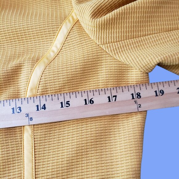 Uge Womens Textured Zip-Up Jacket With Pockets Yellow mustard Large - Picture 11 of 16